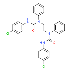 1,1'-ethane-1,2-diylbis[3-(4-chlorophenyl)-1-phenylurea] structure