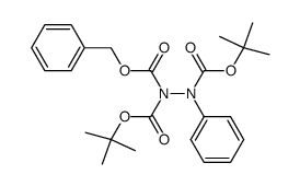 1,2-bis(tert-butoxycarbonyl)-1-(benzoxycarbonyl)-2-phenylhydrazine Structure