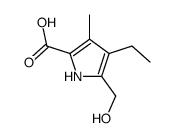 4-乙基-5-(羟基甲基)-3-甲基-1H-吡咯-2-羧酸结构式