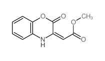 methyl (2E)-2-(9-oxo-10-oxa-7-azabicyclo[4.4.0]deca-1,3,5-trien-8-ylidene)acetate Structure