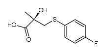 (2R)-3-[(4-fluorophenyl)thio]-2-hydroxy-2-methylpropanoic acid结构式