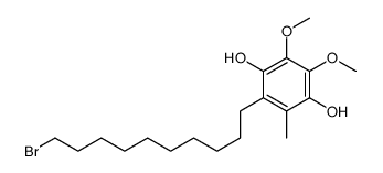1,4-Benzenediol, 2-(10-bromodecyl)-5,6-dimethoxy-3-methyl-结构式