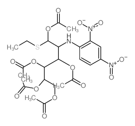 D-Glucose,2-deoxy-2-[(2,4-dinitrophenyl)amino]-, S-ethyl monothiohemiacetal,1,3,4,5,6-pentaacetate (9CI)结构式