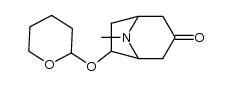 8-methyl-6-(tetrahydro-pyran-2-yloxy)-8-aza-bicyclo[3.2.1]octan-3-one Structure