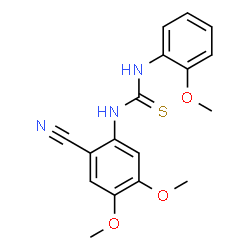 1-(2-氰基-4,5-二甲氧基苯基)-3-(2-甲氧基苯基)硫脲结构式