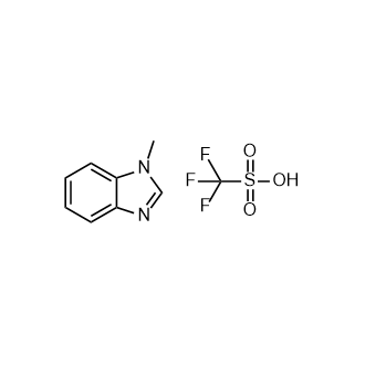 1-甲基-1H-苯并咪唑-3-鎓三氟甲磺酸盐结构式