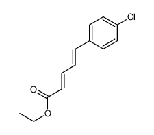 ethyl 5-(4-chlorophenyl)penta-2,4-dienoate结构式