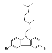 3,6-dibromo-9-(3,7-dimethyloctyl)carbazole Structure