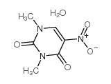 1,3-二甲基-5-硝基尿嘧啶水合物结构式