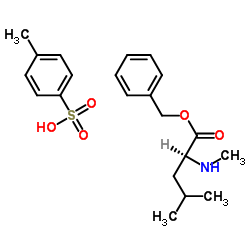 N-甲基-L-亮氨酸苄酯 4-甲基苯磺酸盐结构式