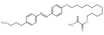 11-[4-(4-丁基苯偶氮)苯氧基]十一烷基甲基丙烯酸酯结构式