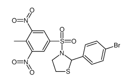 (9CI)-2-(4-溴苯基)-3-[(4-甲基-3,5-二硝基苯基)磺酰基]-噻唑烷结构式