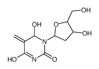 6-hydroxy-1-[(2R,4S,5R)-4-hydroxy-5-(hydroxymethyl)oxolan-2-yl]-5-methylidene-1,3-diazinane-2,4-dione结构式