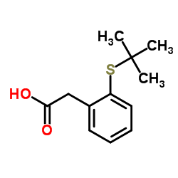 [2-(tert-Butylsulfanyl)phenyl]acetic acid结构式