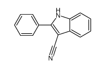 2-苯基-1H-吲哚-3-甲腈结构式