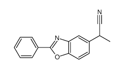2-(2-phenyl-1,3-benzoxazol-5-yl)propanenitrile Structure