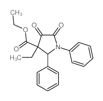ethyl 3-ethyl-4,5-dioxo-1,2-diphenyl-pyrrolidine-3-carboxylate结构式
