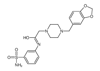 2-[4-(1,3-benzodioxol-5-ylmethyl)piperazin-1-yl]-N-(3-sulfamoylphenyl)acetamide Structure