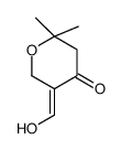 5-(hydroxymethylidene)-2,2-dimethyloxan-4-one结构式