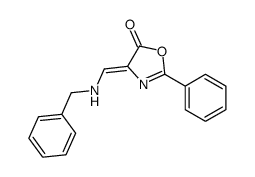 4-[(benzylamino)methylidene]-2-phenyl-1,3-oxazol-5-one结构式