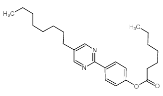 4-(5-辛基-2-嘧啶基)苯基庚酸酯结构式