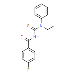 N-{[ethyl(phenyl)amino]carbonothioyl}-4-fluorobenzamide structure