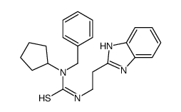 (9CI)-n-[2-(1H-苯并咪唑-2-基)乙基]-n-环戊基-n-(苯基甲基)-硫脲结构式