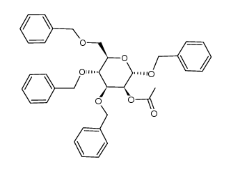 Benzyl 3-O,4-O,6-O-tribenzyl-α-D-mannopyranoside acetate结构式