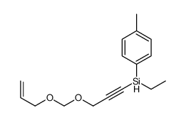 ethyl-(4-methylphenyl)-[3-(prop-2-enoxymethoxy)prop-1-ynyl]silane结构式