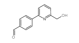 2-(4-甲酰基苯基)-6-(羟基甲基)吡啶结构式