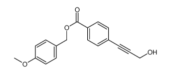 (4-methoxyphenyl)methyl 4-(3-hydroxyprop-1-ynyl)benzoate结构式