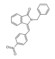 2-Benzyl-3-[1-(4-nitro-phenyl)-meth-(Z)-ylidene]-2,3-dihydro-isoindol-1-one结构式