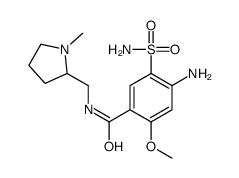 N-[(1-Methyl-2-pyrrolidinyl)methyl]-2-methoxy-4-amino-5-sulfamoylbenzamide结构式