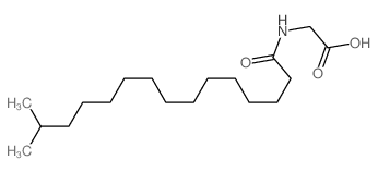 Glycine,N-(14-methyl-1-oxopentadecyl)- Structure