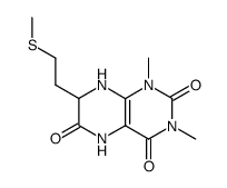 2,4,6(3H)-Pteridinetrione,1,5,7,8-tetrahydro-1,3-dimethyl-7-[2-(methylthio)ethyl]- Structure