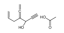 acetic acid,(3R)-4-ethenylidenehept-6-en-1-yn-3-ol结构式