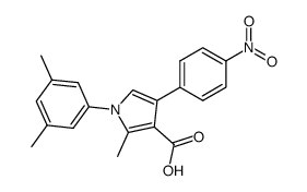 1-(3,5-dimethyl-phenyl)-2-methyl-4-(4-nitro-phenyl)-pyrrole-3-carboxylic acid结构式