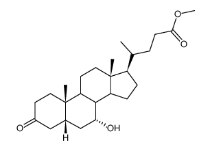 7α-Hydroxy-3-keto-5β-cholansaeure-methylester Structure