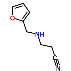 3-[(2-呋喃基甲基)氨基]丙腈结构式