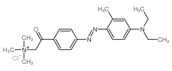 4-[[4-(二乙氨基)-2-甲苯基]偶氮]-N,N,N-三甲基-Β-氧代-苯乙铵氯化物结构式