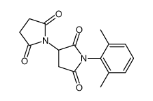 1-(2,6-dimethylphenyl)-3-(2,5-dioxopyrrolidin-1-yl)pyrrolidine-2,5-dione结构式