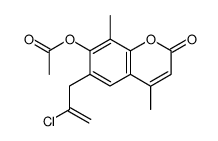 7-acetoxy-6-(2-chloro-allyl)-4,8-dimethyl-chromen-2-one Structure
