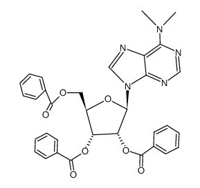 N6,N6-dimethyladenosine tribenzoate Structure