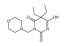 5,5-diethyl-1-(morpholin-4-ylmethyl)-1,3-diazinane-2,4,6-trione Structure