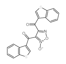 Methanone,1,1'-(5-oxido-1,2,5-oxadiazole-3,4-diyl)bis[1-benzo[b]thien-3-yl- Structure