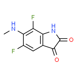1H-Indole-2,3-dione, 5,7-difluoro-6-(methylamino)- (9CI)结构式