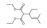 diethyl 2-(1-ethyl-3-methyl-2-butenyl)malonate Structure