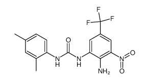 2-amino-3-nitro-5-(trifluoromethyl)-2',4'-dimethylcarbanilide结构式
