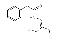 Phenylacetic acid (p-chloro-1-(chloromethyl)ethylidene) hydrazide structure