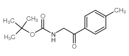 (2-氧代-2-对甲苯乙基)-氨基甲酸叔丁酯结构式